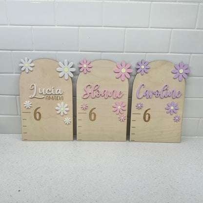 Growth Chart Boho Daisy Flower