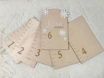 Growth Chart Boho Daisy Flower