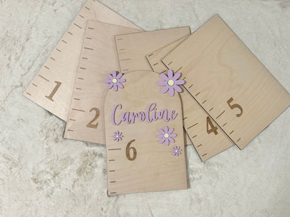 Growth Chart Boho Daisy Flower