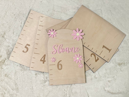 Growth Chart Boho Daisy Flower