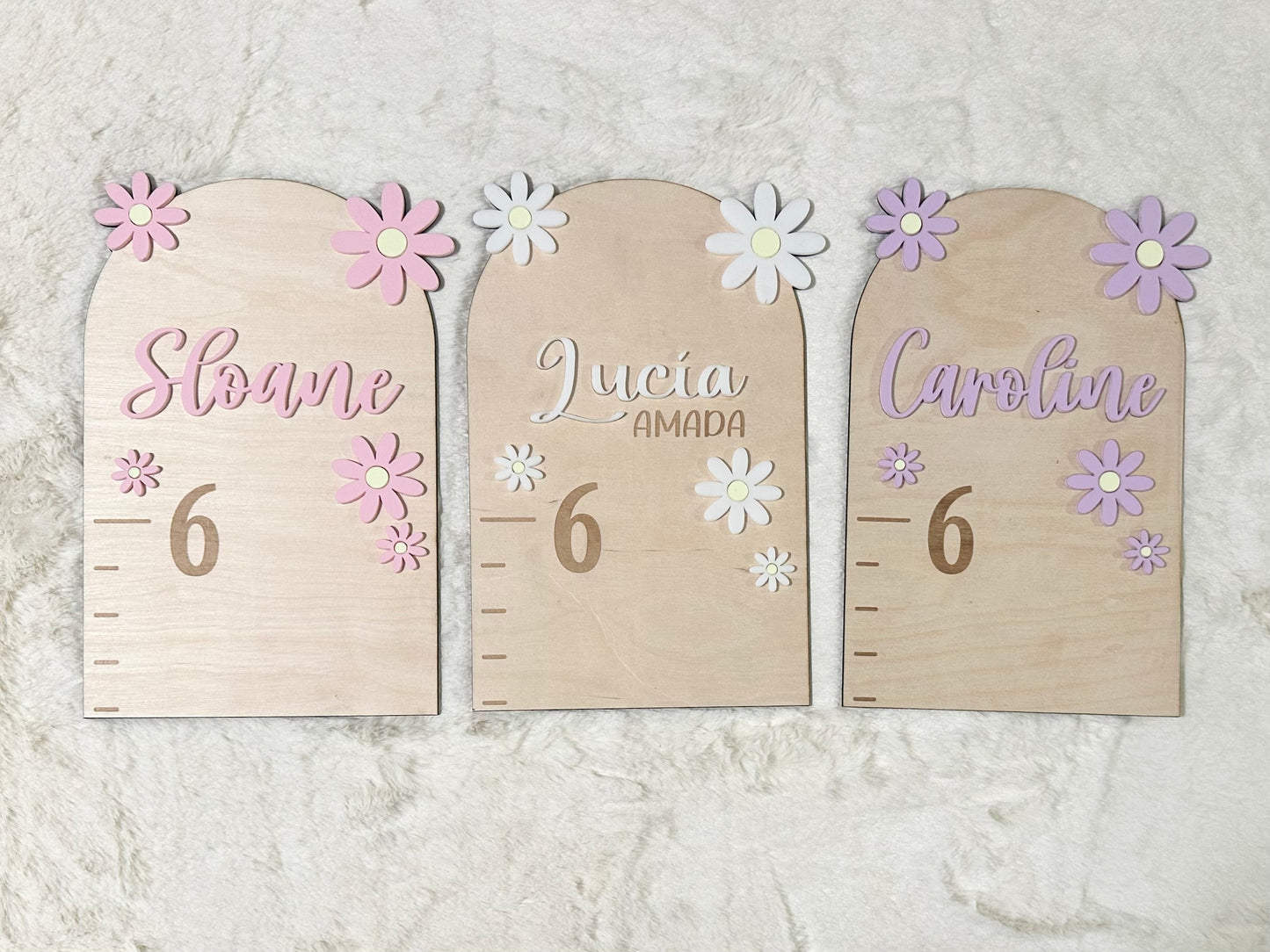 Growth Chart Boho Daisy Flower