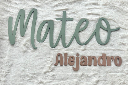 Wood Inline Letter Name Sign For Nursery Boy or Girl Custom Neutral Baby Name Sign Newborn Baby Boy Wall Decor Baby Girl Nursery Name Door Wooden Decor